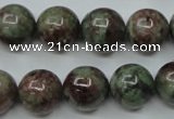 CGA307 15.5 inches 18mm round red green garnet gemstone beads