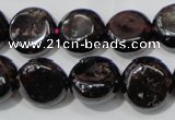 CGA467 15.5 inches 10mm coin natural red garnet beads wholesale