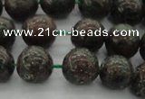 CGA552 15.5 inches 8mm round red green garnet gemstone beads