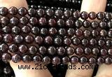 CGA872 15 inches 6mm round red garnet beads wholesale