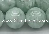 CGA905 15.5 inches 14mm round green angel skin gemstone beads