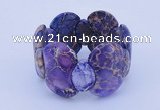 CGB152 8 inches fashion dyed imperial jasper gemstone stretchy bracelet