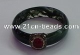 CGB1524 Outer diameter 65mm fashion moss agate & chalcedony bangles
