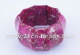 CGB157 8 inches fashion dyed imperial jasper gemstone stretchy bracelet