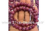CGB2500 7.5 inches 6mm round ruby gemstone beaded bracelets