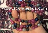 CGB2516 7.5 inches 7.5mm - 7.8mm round ruby sapphire beaded bracelets