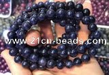 CGB2533 7.5 inches 7mm round sapphire gemstone beaded bracelets