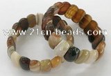CGB3121 7.5 inches 10*20mm faceted oval agate bracelets