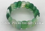 CGB3148 7.5 inches 11*23mm faceted oval agate bracelets
