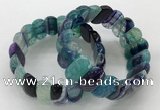 CGB3150 7.5 inches 11*23mm faceted oval agate bracelets