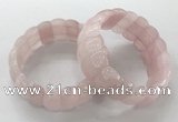 CGB3240 7.5 inches 12*25mm oval rose quartz bracelets