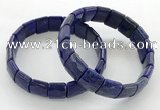 CGB3436 7.5 inches 12*15mm faceted rectangle lapis lazuli bracelets