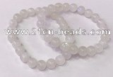 CGB4501 7.5 inches 9mm - 10mm round white moonstone beaded bracelets