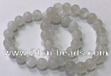 CGB4517 7.5 inches 10mm round white moonstone beaded bracelets