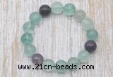 CGB5306 10mm, 12mm round fluorite beads stretchy bracelets