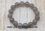 CGB5342 10mm, 12mm round grey agate beads stretchy bracelets