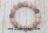 CGB5506 10mm, 12mm round matte sunstone beads stretchy bracelets