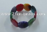 CGB705 8 inches 25*30mm agate gemstone bracelet wholesale