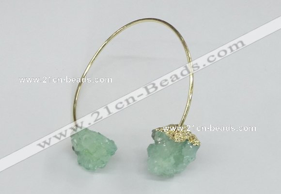 CGB787 13*18mm - 15*20mm nuggets druzy quartz gemstone bangles