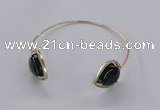 CGB877 15*20mm flat teardrop agate gemstone bangles wholesale