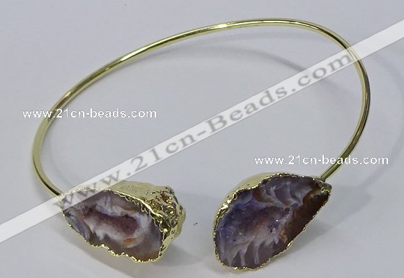 CGB882 13*18mm - 20*25mm freeform druzy agate gemstone bangles
