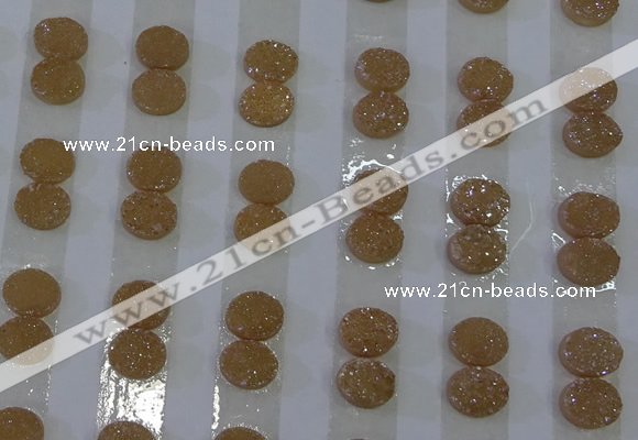 CGC151 8*10mm oval druzy quartz cabochons wholesale