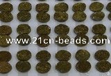 CGC167 10*14mm oval druzy quartz cabochons wholesale