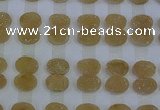 CGC185 13*18mm oval druzy quartz cabochons wholesale