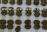 CGC187 13*18mm oval druzy quartz cabochons wholesale