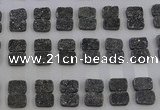 CGC200 10*14mm rectangle druzy quartz cabochons wholesale