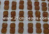 CGC224 12*12mm square druzy quartz cabochons wholesale