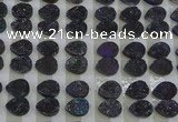CGC235 10*14mm flat teardrop druzy quartz cabochons wholesale