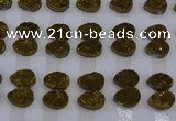 CGC258 13*18mm flat teardrop druzy quartz cabochons wholesale