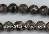 CGG04 15.5 inches 12mm faceted round ghost gemstone beads wholesale