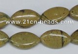 CGJ08 15.5 inches 12*20mm marquise green line jasper beads wholesale