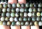CGJ522 15 inches 8mm round Xinjiang green jade beads wholesale