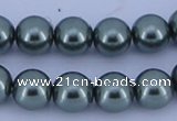 CGL218 5PCS 16 inches 16mm round dyed glass pearl beads wholesale