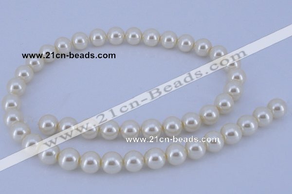 CGL24 10PCS 16 inches 8mm round dyed glass pearl beads wholesale