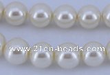 CGL27 5PCS 16 inches 14mm round dyed glass pearl beads wholesale