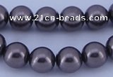 CGL402 10PCS 16 inches 4mm round dyed glass pearl beads wholesale