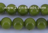 CGL874 10PCS 16 inches 8mm round heated glass pearl beads wholesale