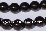 CGL896 10PCS 16 inches 4mm round heated glass pearl beads wholesale