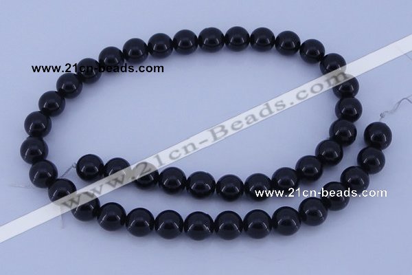 CGL907 5PCS 16 inches 14mm round heated glass pearl beads wholesale