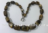 CGN128 22 inches 10*14mm - 20*30mm nuggets yellow tiger eye necklaces