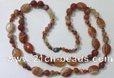 CGN586 23.5 inches striped agate gemstone beaded necklaces