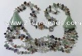 CGN786 23.5 inches stylish mixed gemstone chips necklaces