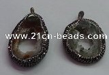 CGP1541 30*40mm - 40*50mm freeform druzy agate pendants