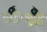 CGP294 55*58mm flower pearl shell pendants wholesale