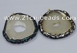 CGP3092 65*75mm - 75*85mm freeform druzy agate pendants