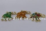 CGP3249 35*60mm elephant druzy agate pendants wholesale